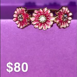 Pandora Pink Daisy Flower Trio Ring